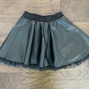 Faux leather skirt